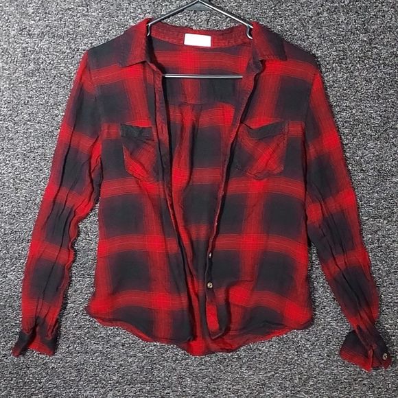 Maurices Tops - Maurices Flannel shirt Red and Black Women's Size Small